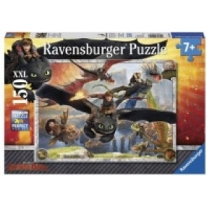 Ravensburger Verlag Ravensburger Kinderpuzzle - 10015 Drachenzähmen leicht gemacht - Dragons-Puzzle für Kinder ab 7 Jahren, mit 150 Teilen im XXL-Format | Cressida Cowell