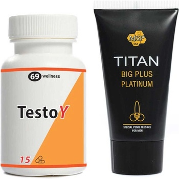 TestoY за Силна Ерекция 15 капсули + Titan Gel за уголемяване на пениса