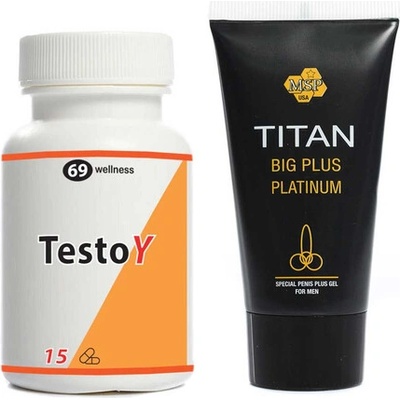 TestoY за Силна Ерекция 15 капсули + Titan Gel за уголемяване на пениса