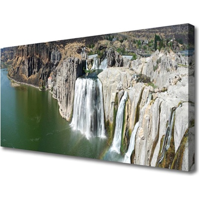 Obraz na plátně Vodopád Jezero Krajina 100x50 cm