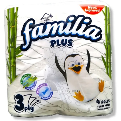 Familia тоалетна хартия, Бяла, Без аромат, 4 броя