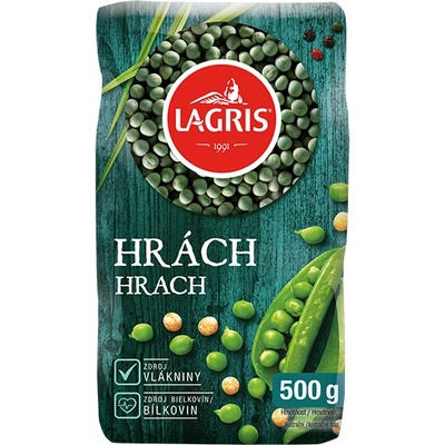 Lagris hrách zelený celý, 0,5 kg