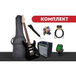 Arrow Комплект електрическа китара Arrow Tonecaster ST 211 Abyss Black R/B, Jeremi GA-10 (11697)