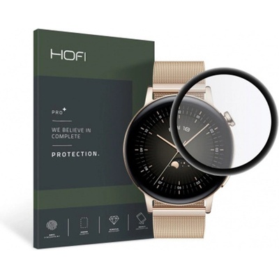 Hofi Калено хибридно защитно покритие на Huawei Watch GT 3 42мм - Hofi Hybrid Pro Plus Screen Protector (черен) (HOFI178BLK)