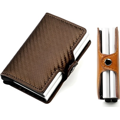 HARAHU MINI WALLET Izmael Double ME-25396 Tmavo Hnedá