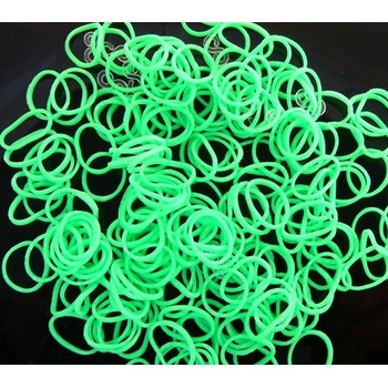 Loom Bands gumičky s háčikom 270 ks - zelené neónové