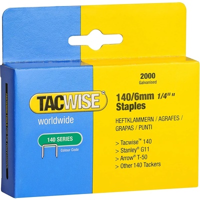 TACWISE Скоби за такер 140x6 мм, TACWISE 16176, 2000 бр. , за модел S Z3 140L (16176)