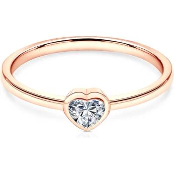 Image 1 of SAVICKI Годежен пръстен Pure: розово злато, диамант с шлифовка