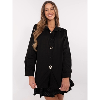 Italy Moda Shirt-DHJ-KS-20132.04P-black čierna