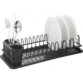 Rosberg Сушилник за съдове Rosberg R53000M, 41.5х17.5х9.5 см, Подвижна тава, Черен (R53000MB full black)