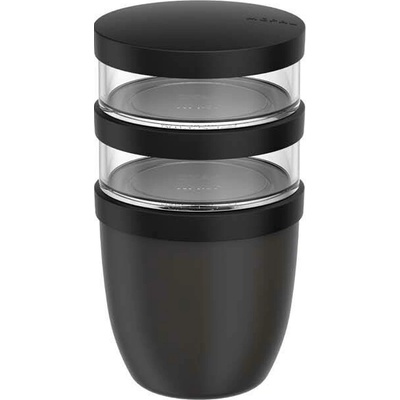 Mepal Ellipse 3dielny hrniec na obed s objemom 500 ml + 2 × 200 ml, čierna