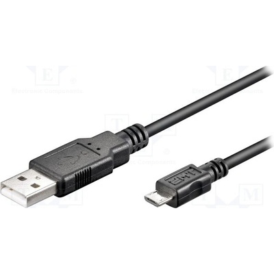 Goobay 93921 USB 2.0 USB A vidlice, USB B micro vidlice, 5m, černý