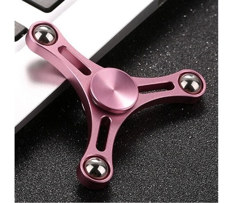 Fidget spinner KOVOVÝ růžový