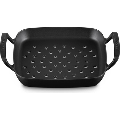 Le Creuset 20271300000005 Grilovací deska BBQ Outdoor čtvercová děrovaná 30 cm černá matná