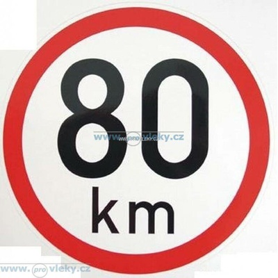 Tanatech Samolepka rychlost 80 km/hod 19cm