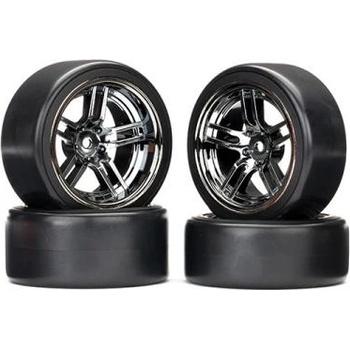Traxxas колело 1.9", джанта split-spoke черен хром, гуми Drift (комплект)