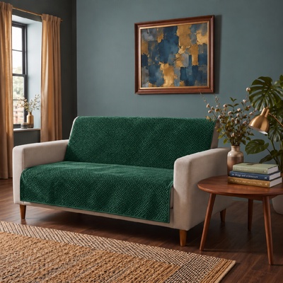 MyBestHome GOLD Přehoz na sedačku a pohovku LOISE zelený 200x220 cm