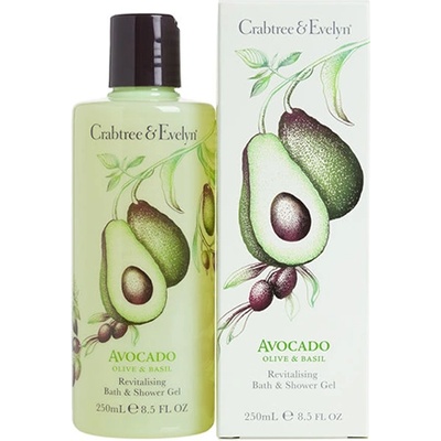 Crabtree & Evelyn Avocado Olive & Basil Revitalising Shower Gel гел за душ и вана унисекс 250 мл Тестер