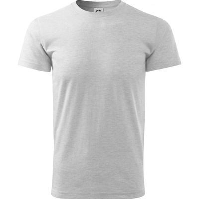 bez potisku klasické pánské triko světle šedý melír