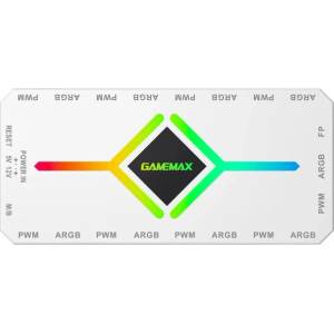 GAMEMAX Вентилатор контролер Gamemax V4.0, ARGB PWM хъб, 9 портове, бял (GM-14050101445)
