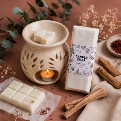 Candy Soap přírodní sojový vosk Santal a šafrán 55 g