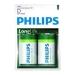Philips R20L2B/10 Batteries PHILIPS Zinc-Chloride R20 1.5V Longlife 2 Pcs. Blister (R20L2B/10)