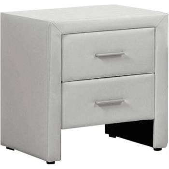 Нощно шкафче Castel Бяла еко кожа