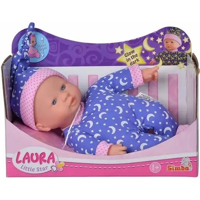 Simba Bábika Laura Little Star so svietiacim pyžamom v tme