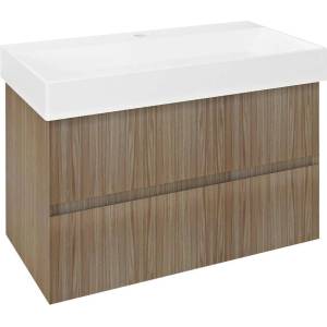 SAPHO Filena - Кутия за сапун, 82x52x43 см, 2 чекмеджета, дъб FID1285D (FID1285D)