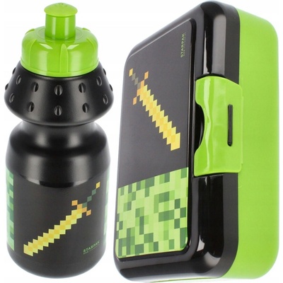 Starpak Súprava fľaša na pitie a raňajkový box 350 ml Pixel Game 471779