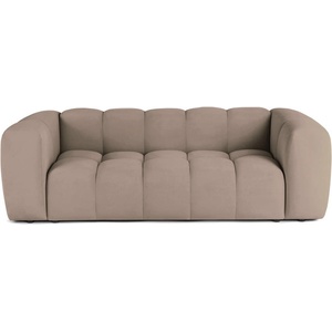Bonami Кафяво-сив кадифен диван 225 cm Cube - Bonami Selection (CUBE3SEATERTAUPE)