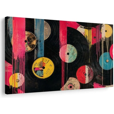 Obraz street artové vinylové desky - 90x60