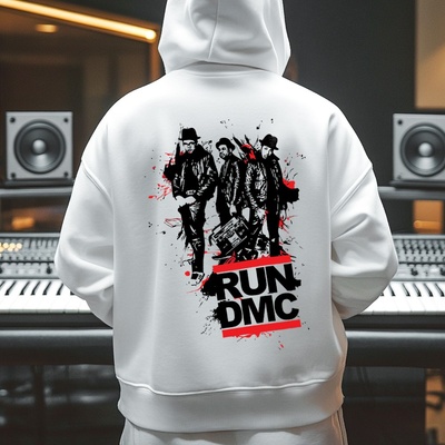 Мъжко Худи run dmcpr-546 - Бял , размер
