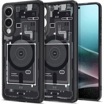 Spigen Хибриден кейс с висока степен на защита с MagSafe за Samsung Galaxy S25 Edge - Spigen Ultra Hybrid MagSafe Neo One Case (черен-прозрачен) (ACS09415)