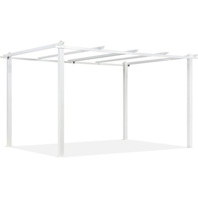 Garden Point pro kovovou pergolu na terasu Barbados 3x4 m bílá Konstrukce
