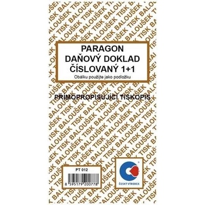 Baloušek Tisk ET012 Paragon daňový doklad, 1 1 číslovaný