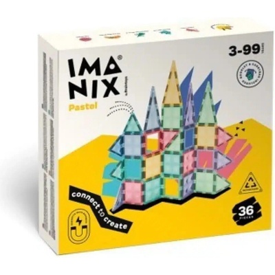 IMANIX Magnetická stavebnica pastel- 36 ks