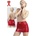 LateX Mini Skirt Red L
