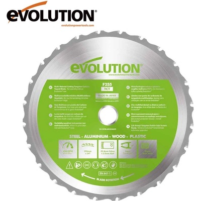 Evolution Циркулярен диск - унивесален 255 мм 24t / evolution f255tct-24ms-3185 / (evo f255tct-24ms)