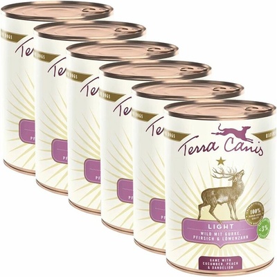 Terra Canis ﻿﻿Light Game with cucumber peach & dandelion 6 x 400 g