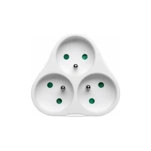 Eaglemoss Collections Emos Plug-in trimmer 3-socket with/u /with shedding/ white (P0026)