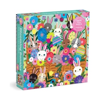 Mudpuppy Blooming bunnies 500pc foil family puzzl | mudpuppy