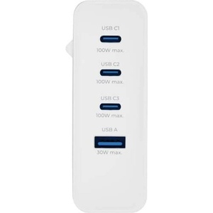 Prio Зарядно с USB-A/USB-C x3, Prio GaN PD PPS Charger 100W, Бял (PWC-1311)