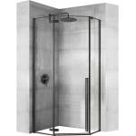 Rea Душ кабина Rea Diamond с петоъгълна врата, 90x90, матово черно (5902557345212)