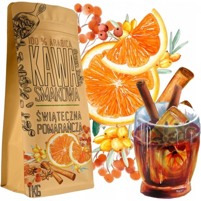 Green Touch MLETÁ KÁVA vánoční POMERANČ kořeněný ohřívač 1 kg