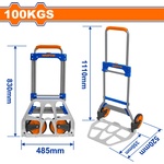 WADFOW Сгъваема транспортна количка wadfow, до 100 кг (wf wwb9a10) - garden-max