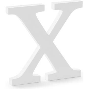 Image 1 of PartyDeco Дървена буква X, бяла