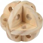 KERBL Play and Snack Ball - Дървена топка за лакомства 7 см, Германия - 82864