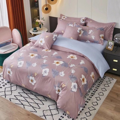 TiaHome 3 dielne obliečky krep polycotton Nela staroružová 140x200 70x90