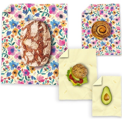 BajaBee Voskové obrúsky Multipack Bloom & Orange Dots XL/M/M/S 40x48 23x31 23x31 17x23 1 ks